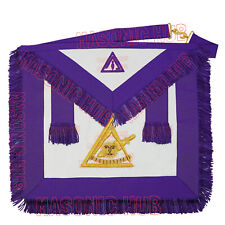Handcrafted Masonic Council Past Thrice Illustrious Master (PTIM) Lambskin Apron picture