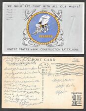1943 Military Postcard - Seabees - Soldiers' Free Mail picture