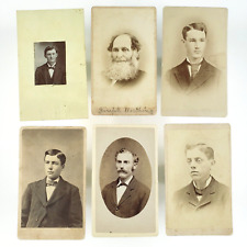 CDV Photo Lot of Men - Dexter Maine Boys - Antique Portrait Photos - Some Named picture