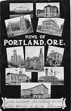 H81/ Portland Oregon Postcard c1907 10 View Buildings Mountain 126 picture