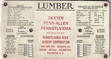 Vtg 1927 NY Orig PENN-DIXIE Cement Corp Concrete & Lumber Celluloid Scale Card picture