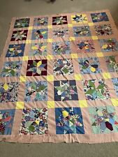 Beautiful Vintage Feedsack 8 Pt. Star Quilt Top picture