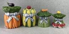 Fitz and Floyd Classics Garden Vegetable Vintage Canister Set, 1994, 4 canisters picture