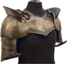 Medieval Warrior Pauldrons Shoulder Armor Gorget LARP Cosplay Knight Armor picture