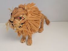 Vintage Handmade Corn Husk / Straw Lion Figurine 16