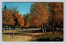 Crandon WI-Wisconsin, Tourist Park, Lake Metonga, Vintage c1971 History Postcard picture
