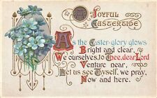 A Joyful Eastertide Forget Me Nots Message Wishes Greeting Vintage Postcard 1913 picture