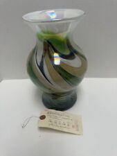Gorgeous Collectible Vintage Murano Style Multi-Colored Glass Vase Rare Antique picture