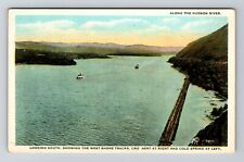 NY-New York, Air View, Along the Hudson River, Boats, Vintage Postcard picture