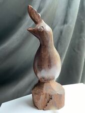 Ironwood Quail Bird Vintage Hand Carved Brown Statue Decorative Figurine 7” EUC picture