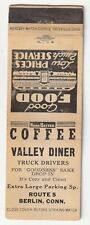 MATCHBOOK COVER - VALLEY DINER - BERLIN CONNECTICUT - RESTAURANT - COFFEE picture
