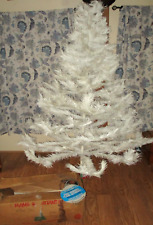 Vintage American Tree & Wreath Co 7 Ft White Tinsel Christmas Tree 56 Branches picture
