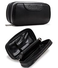 Father’s Day Gift - Scotte(TM) Durable Leather 2 Pipe Tobacco Pouch case Black picture