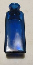 antique cobalt blue bottle hand applied lip 5