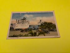 Miami, Fl. ~ World Tour and Coastwise Steamers at Dock - 1932 Vintage  Postcard picture