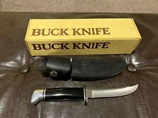Vintage 1972-86 Buck 118 Personal Knife And Sheath Original Box Made In USA picture