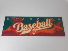 Original Sega Champion Baseball Marquee Arcade Plexiglass 23 7/8” x 8 1/8” picture