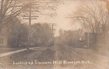 RPPC Newaygo MI Michigan Simmons Hill Early 1900s Photo Vtg Postcard B52 picture