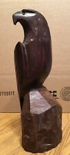 Hand Carved Ironwood Eagle Sculpture Figurine 12.5” Tall picture
