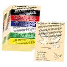 Plan of Salvation Card Prayer Cards 50 Pcs Gospel Tracts Pocket Holy Postcards  picture