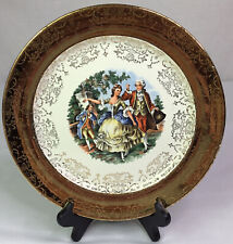 1930s Crest O Gold S SABIN Warranted 22K 9” Plate Victorian Couple picture