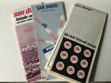 Vintage SAN DIEGO and Vicinity Road/Travel Maps MOBIL GAS & RICHFIELD 1964/66 picture