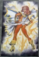 Signed Gene Espy Color Naughty Mary Marvel Print 11X18 picture