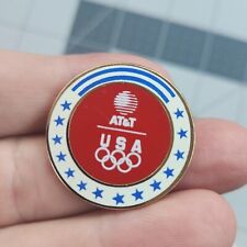 VTG AT&T USA Olympics Olympic Rings Enamel Round 1.25