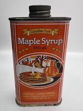 VINTAGE CANADIAN PURE MAPLE SYRUP 250 ml TIN SUGER BUSH AMBER TURKEY HILL EMPTY picture