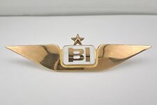RARE Braniff International Airways (BI) Captain Gold Filled Pin Wings 3.25