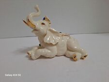 Lucky the Jeweled Porcelain Elephant Whispering Ridge 1998 Laying Down picture