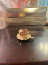 Estee Lauder Tea Cup Compact Solid Perfume Gold Prototype 1998 picture