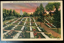 Vintage Postcard 1934 Moravian Graveyard, Winston-Salem North Carolina NC picture