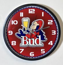 Budweiser Bud Man Logo Battery Wall Clock picture