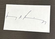 Henry Kissinger Vintage Signed Autograph 3x5 Index Card U.S. Secretary of State picture