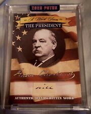2020 POTUS WORD FROM THE PRESIDENT *GROVER CLEVELAND* AUTHENTIC HANDWRITTEN WORD picture
