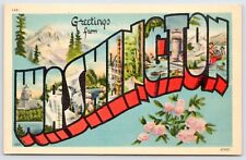 Postcard Greetings From Washington, Large Letters, Washington Unposted picture