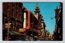 San Francisco CA-California, Grant Avenue, Chinatown, Vintage Postcard picture