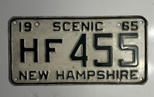 1965 Vintage New Hampshire License Plate - Original Paint - Excellent Condition picture