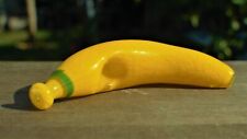 Banana Hand Glass Pipe, Yellow Green, Bowl, Fruit Carrot, Collectible Orange picture