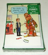 🔥 Star Wars HAN CHEWBACCA Holiday CHRISTMAS CARDS 18ct HALLMARK Funny NEW picture