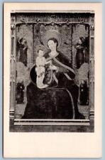 HISPANIC SOCIETY OF AMERICA MUSEUM NYC*THE VIRGIN & CHILD ENTHRONED*POSTCARD picture