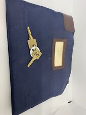 Vintage Seven Pin Tumbler Bank Locking Night Deposit Money Bag w/ 2x Keys 11x8 picture