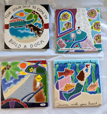 Irene's Tiles Art Studio  4 Vintage tiles 1995 2002 2003 2004 picture