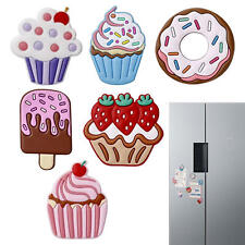 6pcs Cartoon 3D Food Fridge Magnets Donut Ice Cream Cupcake Refrigerator Sticker picture