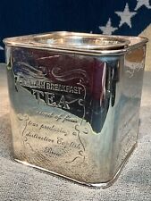 VINTAGE - Pineider - English Breakfast Tea Container Jar - Silver Plate - 4”x4” picture