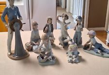 8 piece lot Lladro porcelain figurines, all RETIRED picture