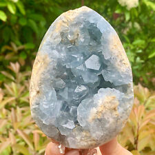 2.46LB Top natural blue crystal cave quartz crystal cave mineral specimens picture