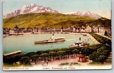 Postcard C 47, Luzern, Promenade und Pilatus picture