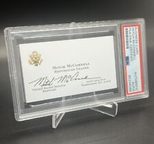 Mitch McConnell Autograph PSA/DNA Signed Gold Embossed Business Card picture